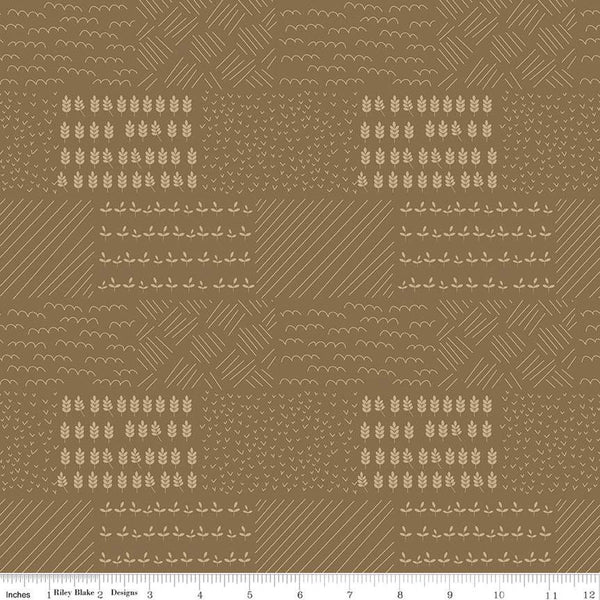 Country Life Field Crops C13794 Soil - Riley Blake Designs - Tone-on-Tone Fields - Quilting Cotton Fabric