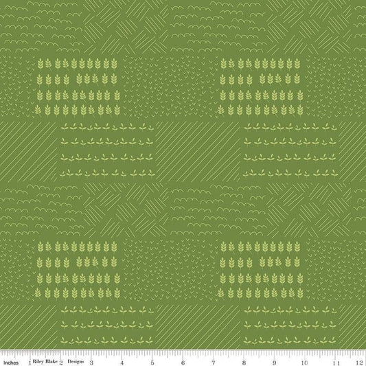 33" End of Bolt - CLEARANCE Country Life Field Crops C13794 Sprout - Riley Blake Designs - Tone-on-Tone Fields - Quilting Cotton Fabric