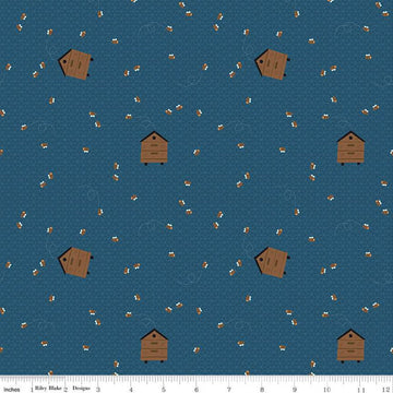 CLEARANCE Country Life Worker Bee C13795 Night - Riley Blake Designs - Bees Hives - Quilting Cotton Fabric