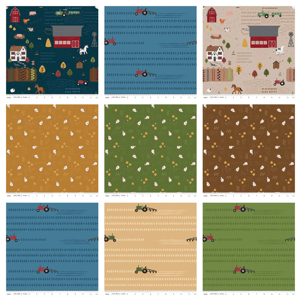 Country Life Charm Pack 5" Stacker Bundle - Riley Blake Designs - 42 piece Precut Pre cut - Quilting Cotton Fabric