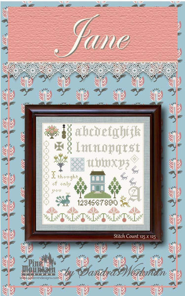 Jane CROSS STITCH Pattern P029 by Pine Mountain Designs - Riley Blake Designs - Instructions Only - Pride and Prejudice Jane Austen