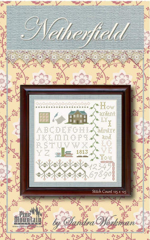 SALE Netherfield CROSS STITCH Pattern P029 by Pine Mountain Designs - Riley Blake - Instructions Only - Pride and Prejudice Jane Austen