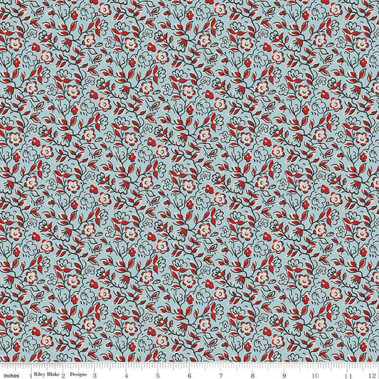 SALE Pride & Prejudice Gardiner Jane Austen Floral Fabric - C13777 - Riley Blake Quilting Cotton Fabric - Licensed Product