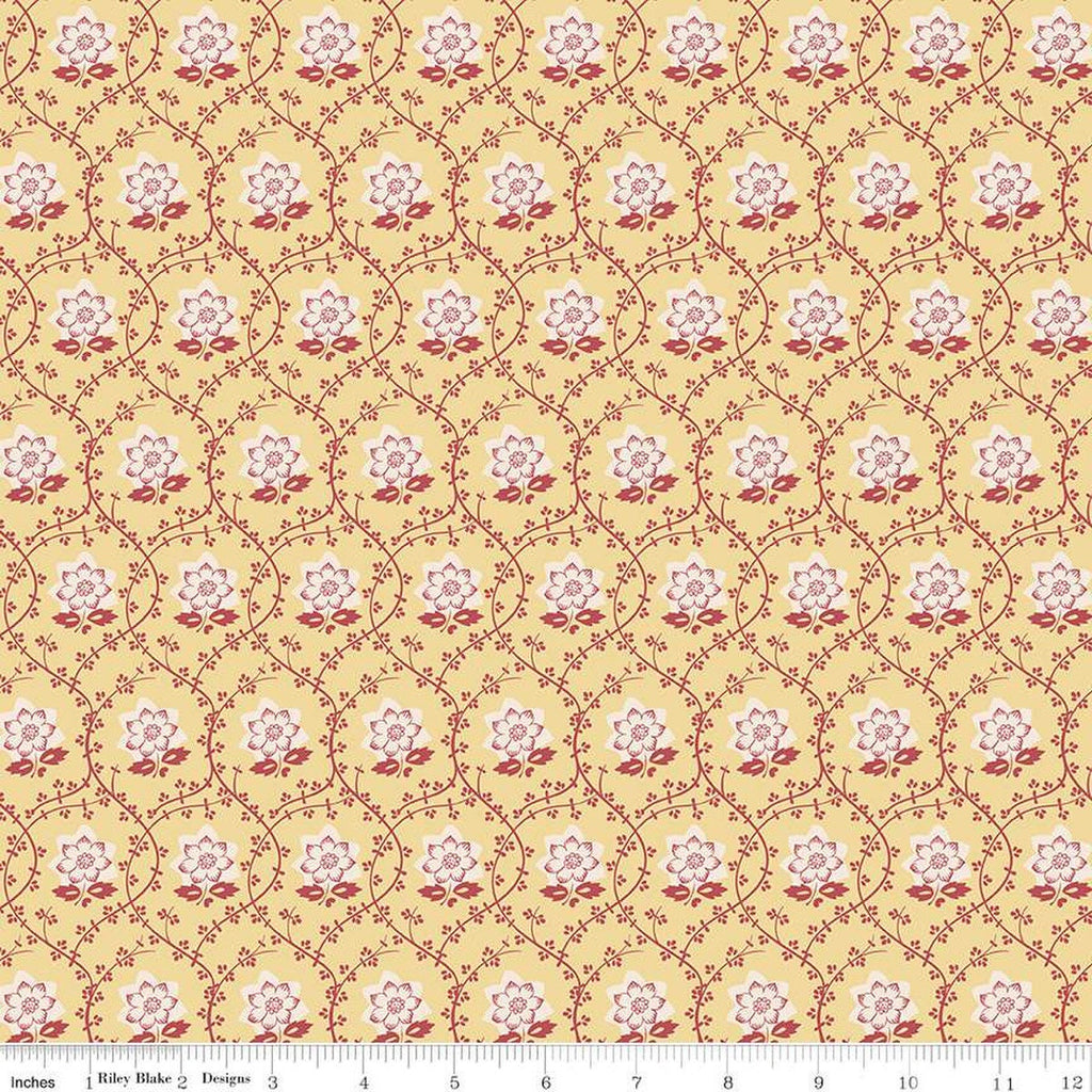 SALE Pride and Prejudice Lydia C13784 - Riley Blake Designs - Jane Austen Floral Flowers - Quilting Cotton Fabric