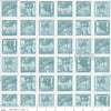 Fat Quarter End of Bolt  - CLEARANCE Sew Journal Fashion Post C13895 Blue Riley Blake Vintage Stamps Women J. Wecker Frisch Quilting Cotton