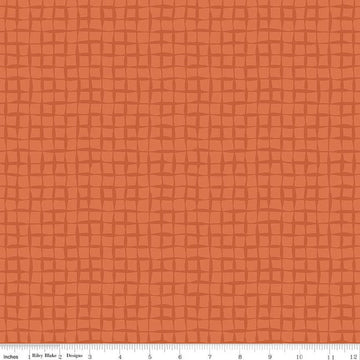 Happy at Home Plaid C13705 Salmon - Riley Blake Designs - Wavy Grid - Quilting Cotton Fabric