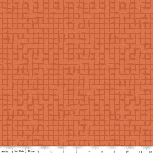Happy at Home Plaid C13705 Salmon - Riley Blake Designs - Wavy Grid - Quilting Cotton Fabric