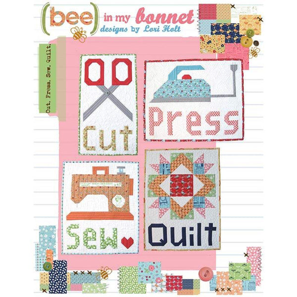 Cut Press Sew Quilt PATTERN P018 by Lori Holt - Riley Blake Designs - INSTRUCTIONS Only - Four Wall Hangings