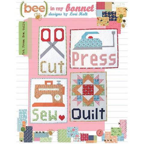 SALE Cut Press Sew Quilt PATTERN P018 by Lori Holt - Riley Blake Designs - INSTRUCTIONS Only - Four Wall Hangings