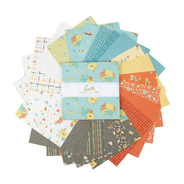 Happy at Home Layer Cake 10" Stacker Bundle - Riley Blake - 42 piece Precut Pre cut - Quilting Cotton Fabric