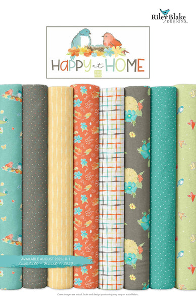 Happy at Home Fat Quarter Bundle 22 pieces - Riley Blake Designs - Pre cut Precut - Quilting Cotton Fabric