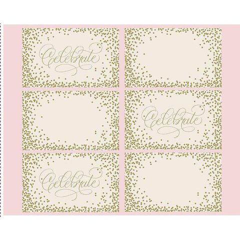SALE Monthly Placemats 2 January Placemat Panel Sparkle SP13920 by Riley Blake - Gold Sparkle - Quilting Cotton