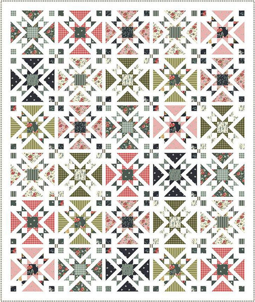 SALE Confetti Stars Quilt Boxed Kit KT-13830 - Riley Blake Designs - Bellissimo Gardens - Box Pattern Fabric - Quilting Cotton Fabric