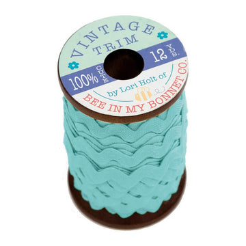 SALE Lori Holt Vintage Trim Large on Wooden Spool STVT-14759 Cottage - Riley Blake Designs - 12 Yards of 3/8" Polyester Trim