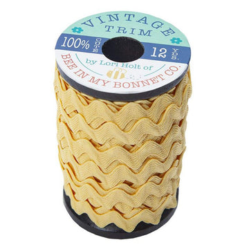 Lori Holt Vintage Trim Large on Wooden Spool STVT-8538 Beehive - Riley Blake Designs - 12 Yards of 3/8" Polyester Trim