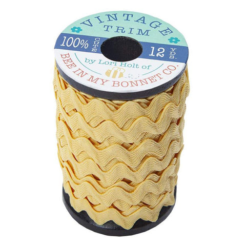 SALE Lori Holt Vintage Trim Large on Wooden Spool STVT-8538 Beehive - Riley Blake Designs - 12 Yards of 3/8" Polyester Trim