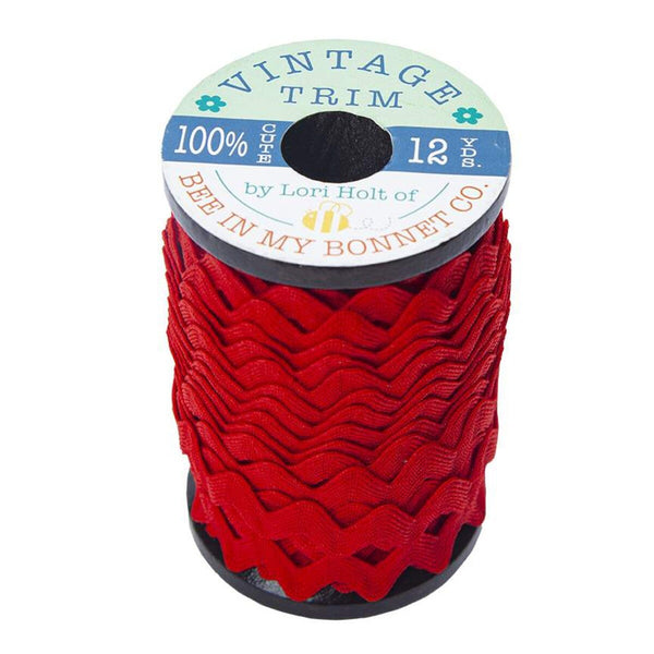 SALE Lori Holt Vintage Trim Large on Wooden Spool STVT-8533 Riley Red ...