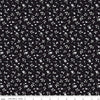 16" End of Bolt - Black Tie Blossoms C13753 Black - Riley Blake Designs - Floral Flowers - Quilting Cotton Fabric