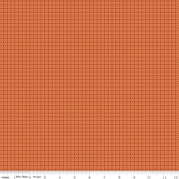 CLEARANCE Bee Dots Elvira C14164 Terracotta by Riley Blake Designs - Geometric - Lori Holt - Quilting Cotton Fabric