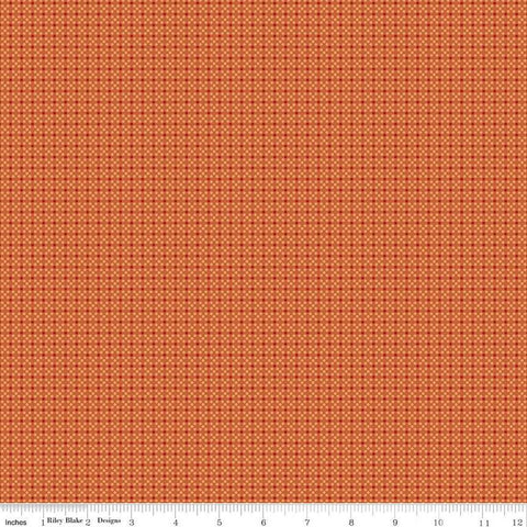 CLEARANCE Bee Dots Elvira C14164 Terracotta by Riley Blake Designs - Geometric - Lori Holt - Quilting Cotton Fabric