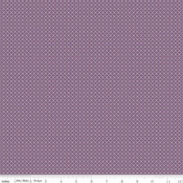Bee Dots Elvira C14164 Plum - Riley Blake Designs - Geometric - Lori Holt - Quilting Cotton Fabric