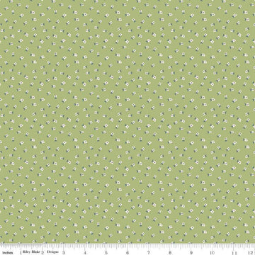 Bee Dots Lillian C14169 Lettuce - Riley Blake Designs - Geometric - Lori Holt - Quilting Cotton Fabric