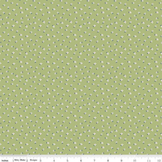 Bee Dots Lillian C14169 Lettuce - Riley Blake Designs - Geometric - Lori Holt - Quilting Cotton Fabric