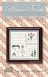 SALE Piano Forte CROSS STITCH Pattern P029  - Riley Blake - Instructions Only - Pride & Prejudice Jane Austen - Licensed Product