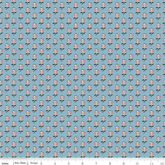 SALE Pride & Prejudice Lady Lucas C13773 - Riley Blake Designs - Jane Austen Floral Flowers - Quilting Cotton Fabric - Licensed Product