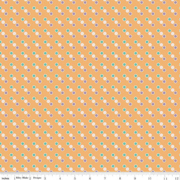 SALE Bee Dots Marjorie C14171 Marigold - Riley Blake Designs - Polka Dot Dotted - Lori Holt - Quilting Cotton Fabric