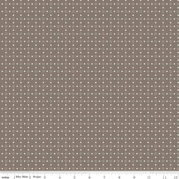 SALE Bee Dots Lois C14174 Pebble - Riley Blake Designs - Geometric - Lori Holt - Quilting Cotton Fabric