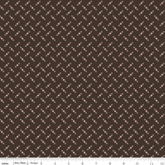 Bee Dots Genoveffa C14176 Raisin - Riley Blake Designs - Geometric - Lori Holt - Quilting Cotton Fabric - Licensed Product