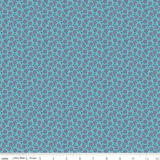 SALE Bee Dots Erma C14177 Cottage - Riley Blake Designs - Floral Flowers - Lori Holt - Quilting Cotton Fabric