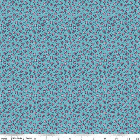 SALE Bee Dots Erma C14177 Cottage by Riley Blake Designs - Floral Flowers - Lori Holt - Quilting Cotton Fabric
