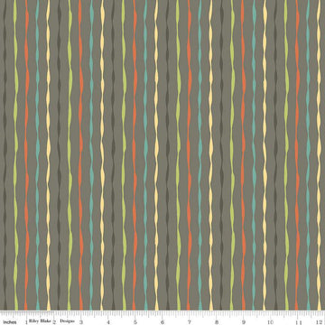Happy at Home Stripes C13704 Gray - Riley Blake Designs - Wavy Stripe Striped - Quilting Cotton Fabric