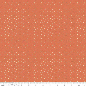 SALE Happy at Home Dots C13706 Salmon - Riley Blake Designs - Dot Dotted - Quilting Cotton Fabric