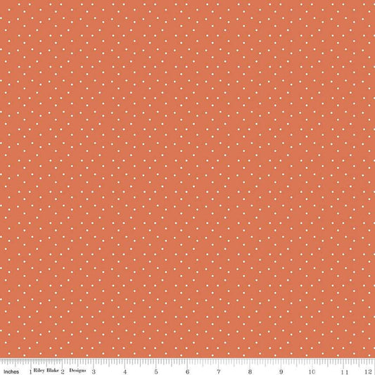SALE Happy at Home Dots C13706 Salmon - Riley Blake Designs - Dot Dotted - Quilting Cotton Fabric