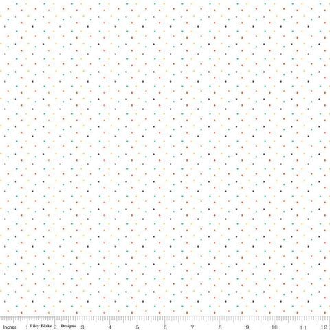 Happy at Home Dots C13706 White - Riley Blake Designs - Dot Dotted - Quilting Cotton Fabric