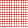 11" End of Bolt - CLEARANCE Monthly Placemats 2 PRINTED Gingham C13944 Red - Riley Blake  - Check Checks - Quilting Cotton