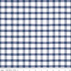 SALE Monthly Placemats 2 PRINTED Gingham C13944 Navy - Riley Blake Designs - Check Checks - Quilting Cotton Fabric
