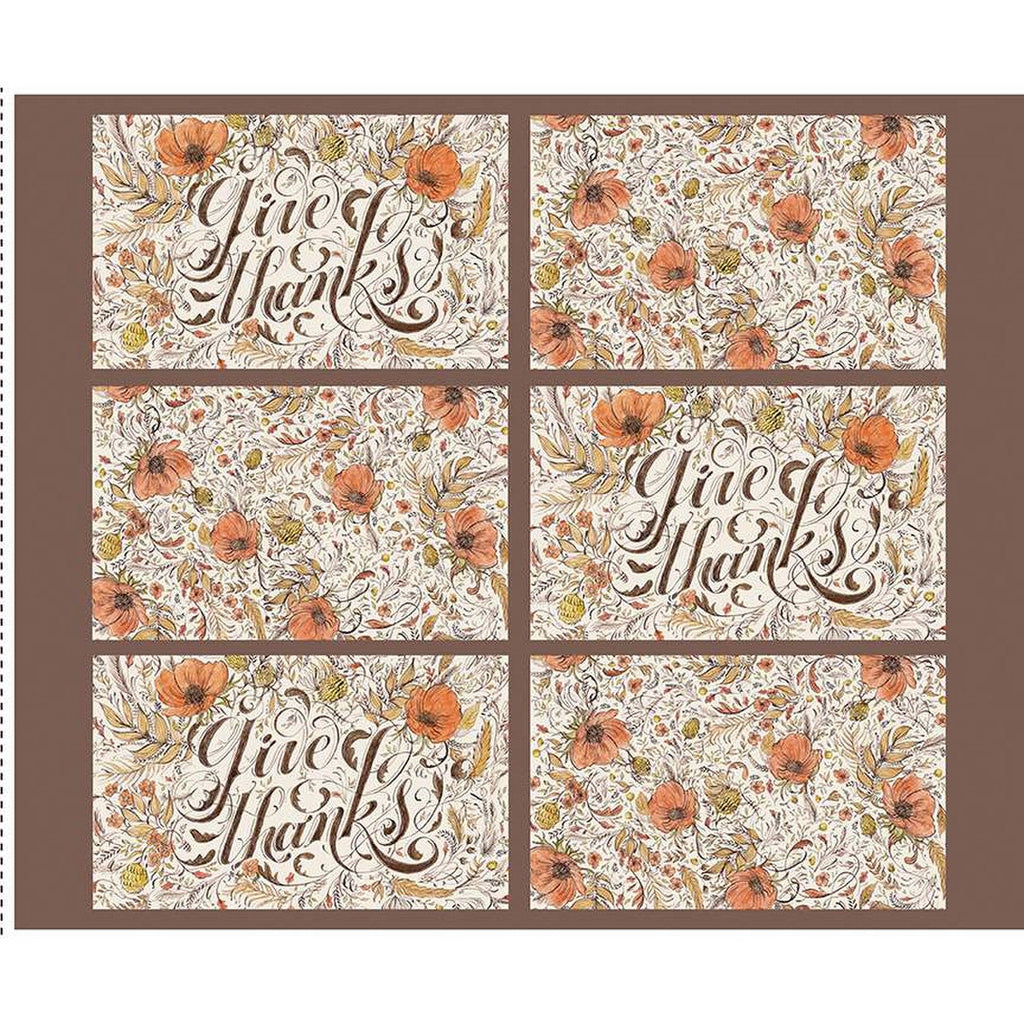 SALE Monthly Placemats 2 November Placemat Panel PD13943 by Riley Blake Designs - DIGITALLY PRINTED Thanksgiving - Quilting Cotton Fabric