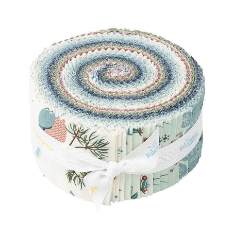 Arrival of Winter 2.5 Inch Rolie Polie Jelly Roll 40 pieces - Riley Blake Designs - Precut Pre cut Bundle - Quilting Cotton Fabric