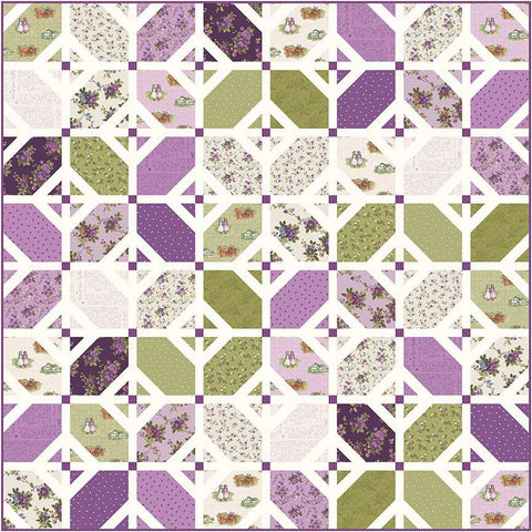 Fanciful Floor Quilt PATTERN P180 by Wendy Sheppard - Riley Blake Designs - INSTRUCTIONS Only - Piecing Fat Quarter Friendly Two Sizes