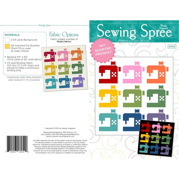 SALE Sewing Spree Quilt PATTERN P180 by Wendy Sheppard - Riley Blake Designs - INSTRUCTIONS Only - Piecing Fat Quarter Friendly