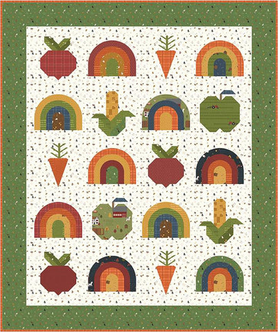 SALE Eat the Rainbow Quilt PATTERN P177 by Bee Sew Inspired - Riley Blake Designs - INSTRUCTIONS Only - Fat Quarter Friendly Intermediate