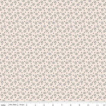 SALE Bee Dots Lucille C14181 Milk Can by Riley Blake Designs - Interlocking Circles - Lori Holt - Quilting Cotton Fabric