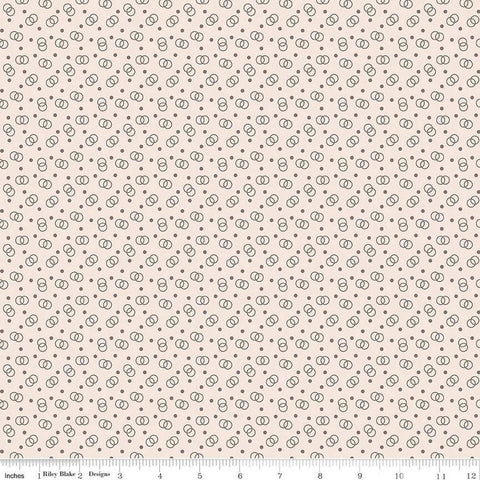 Bee Dots Lucille C14181 Milk Can by Riley Blake Designs - Interlocking Circles - Lori Holt - Quilting Cotton Fabric