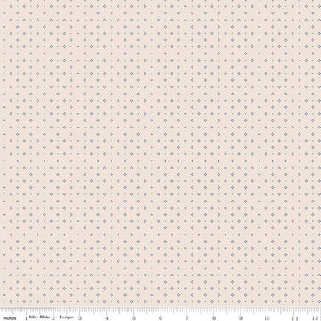 SALE Bee Dots Thelma C14182 Denim - Riley Blake Designs - Geometric - Lori Holt - Quilting Cotton Fabric
