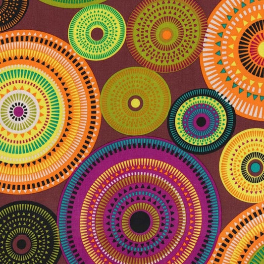 CLEARANCE Aurora Borealis CX5975 Forest - Michael Miller - Circles - Quilting Cotton Fabric