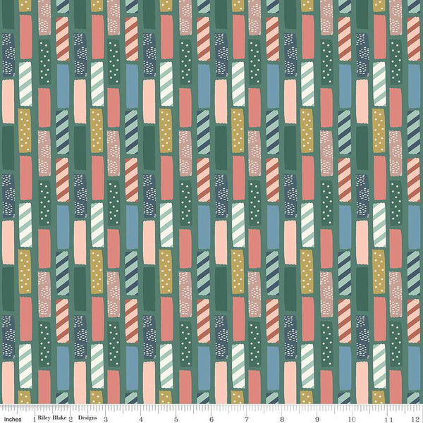 CLEARANCE Let's Create Washi C13693 Oxford by Riley Blake  - Washi Tape - Quilting Cotton